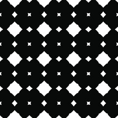 Seamless vector pattern in geometric ornamental style. Black and white pattern.
