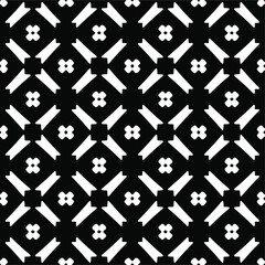 Seamless vector pattern in geometric ornamental style. Black and white pattern.
