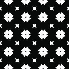 Seamless vector pattern in geometric ornamental style. Black and white pattern.
