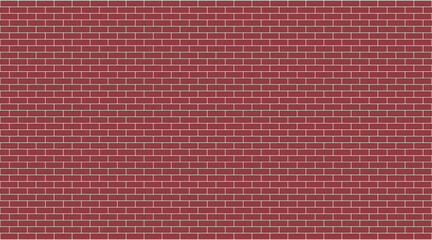 Brown brick wall, Red brick wall background, Wallpaper,  Interior, Architect, Industrial, Texture. Vector illustration.