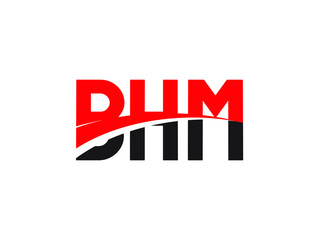 BHM Letter Initial Logo Design Vector Illustration