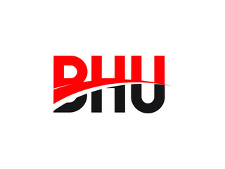 BHU Letter Initial Logo Design Vector Illustration