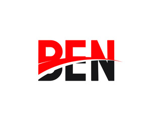 BEN Letter Initial Logo Design Vector Illustration