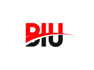 BIU Letter Initial Logo Design Vector Illustration