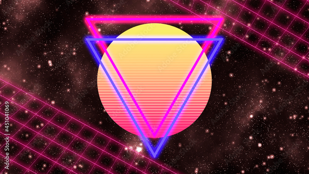 Canvas Prints beautiful 80s background with geometric shapes