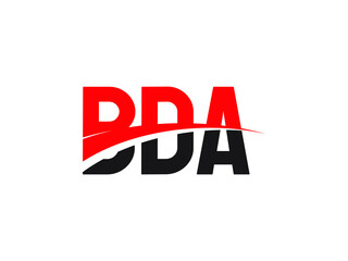 BDA Letter Initial Logo Design Vector Illustration