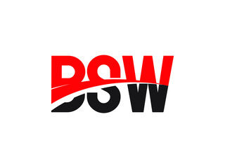 BSW Letter Initial Logo Design Vector Illustration