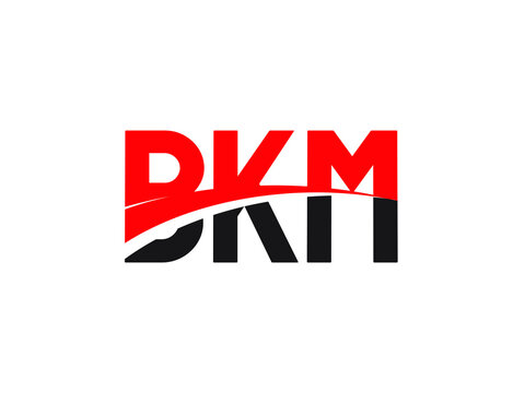 BKM Letter Initial Logo Design Vector Illustration