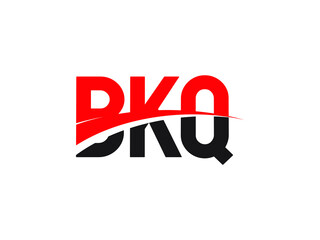 BKQ Letter Initial Logo Design Vector Illustration