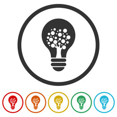 Eco bulb ring icon isolated on white background