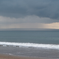 wave, ocean and mountain