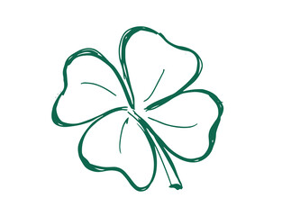 Clover, St. Patrick's Day. Hand drawn illustrations. Vector.