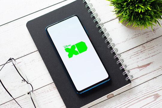 Assam, india - June 21, 2021 : Disney XD logo on phone screen stock image.