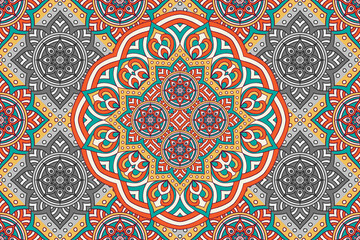Abstract Mandala Seamless Pattern_32