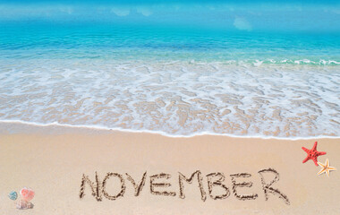 November written in the sand
