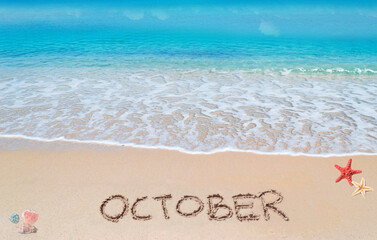 October written in the sand