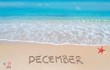 December written in the sand