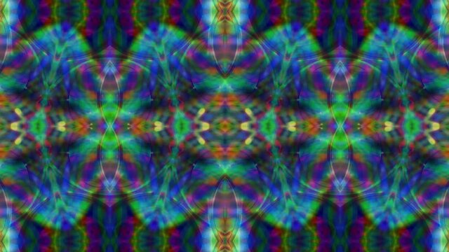 Abstract glowing neon kaleidoscope background