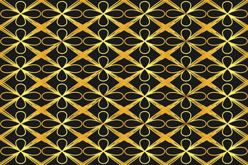 seamless pattern with shapes, skema untuk bordir pola bunga abstrak, Seamless Pattern with Decorative floral design in line Art