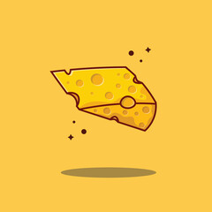 Cheese Food Flat Icon Vector Design