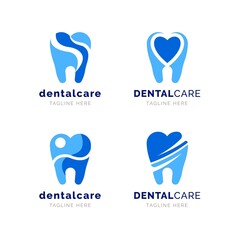 Set Flat Dental Logo Templates_6