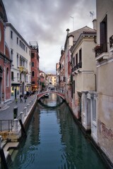 Fototapeta na wymiar city canals of venice city, italy