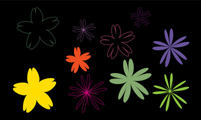 Set Of Flower Vectors