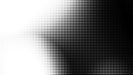 Dot white black pattern gradient texture background. Abstract pop art halftone and retro style.