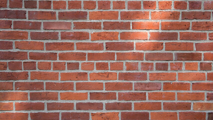 Background from red brick wall