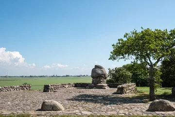 Foto op Canvas Roode Klif, monument commemorating the Battle of Warns (Battle of Stavoren), Friesland Province, The Netherlands © Holland-PhotostockNL