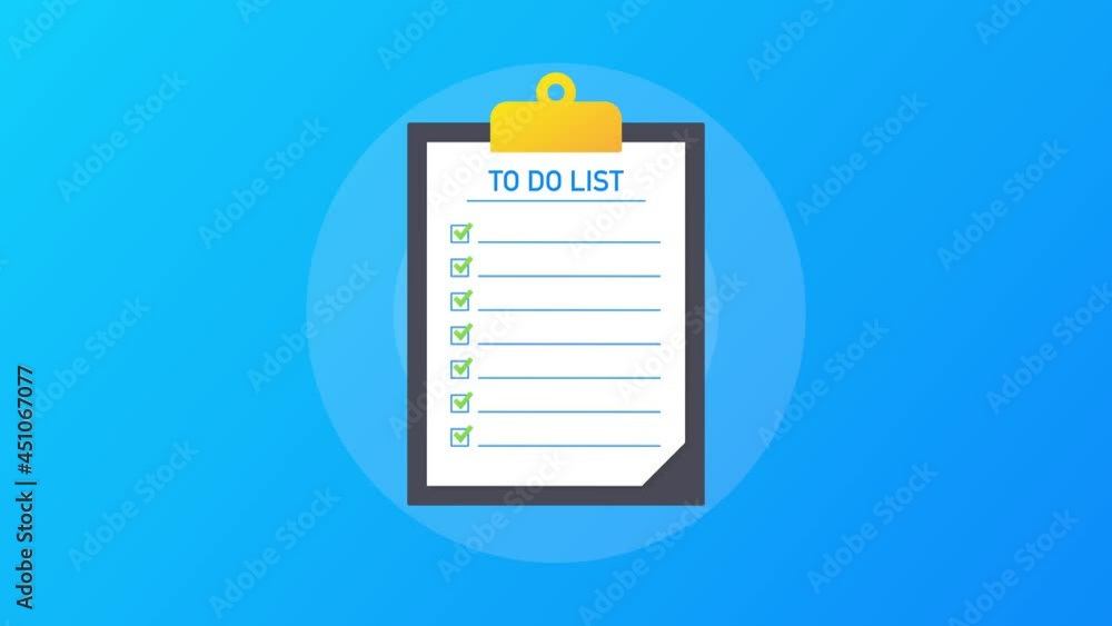 Poster clipboard with checklist icon. clipboard with checklist icon for web. motion graphics.