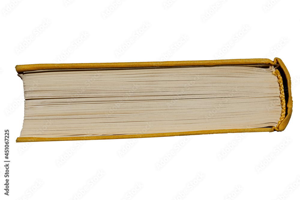 Poster paper book side view is isolated on a white background