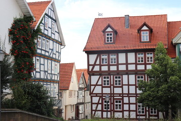 Fachwerkhäuser in Bad Wildungen.