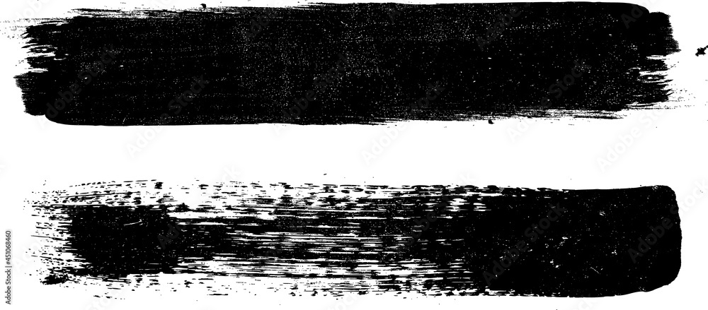 Poster grunge paint stripe . vector brush stroke . distressed banner . black isolated paintbrush collection