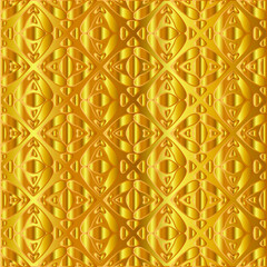 Geometric vector pattern with yellow and white gradient. gold ornament for wallpapers and backgrounds. 