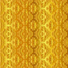 Geometric vector pattern with yellow and white gradient. gold ornament for wallpapers and backgrounds. 