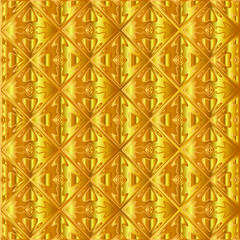 Geometric vector pattern with yellow and white gradient. gold ornament for wallpapers and backgrounds. 