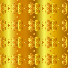 Geometric vector pattern with yellow and white gradient. gold ornament for wallpapers and backgrounds. 