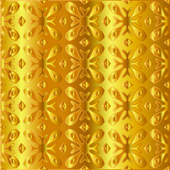Geometric vector pattern with yellow and white gradient. gold ornament for wallpapers and backgrounds. 