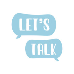 Let's talk on speech bubble	
