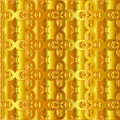 Geometric vector pattern with yellow and white gradient. gold ornament for wallpapers and backgrounds. 