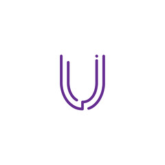 letter U alphabet abc logo isolated	