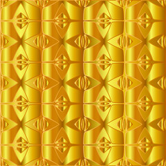 Geometric vector pattern with yellow and white gradient. gold ornament for wallpapers and backgrounds. 