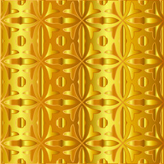 Geometric vector pattern with yellow and white gradient. gold ornament for wallpapers and backgrounds.
