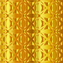 Geometric vector pattern with yellow and white gradient. gold ornament for wallpapers and backgrounds.
