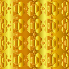 Geometric vector pattern with yellow and white gradient. gold ornament for wallpapers and backgrounds.
