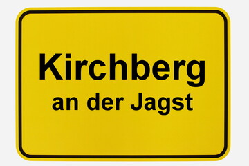 Illustration eines Stadteingangsschildes der Stadt Kirchberg an der Jagst