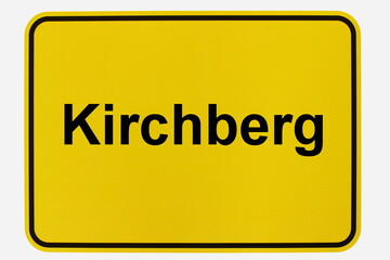 Illustration eines Stadteingangsschildes der Stadt Kirchberg