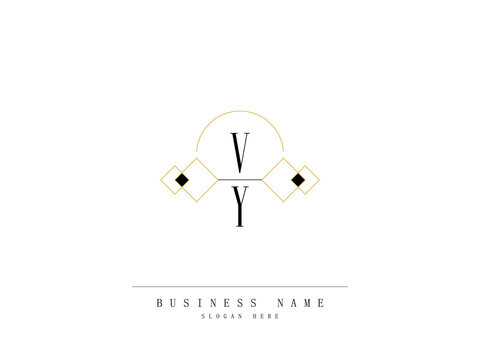 Letter VY Logo, Creative vy Logo Template with Creative Line Art Concept Premium Vector for Luxury Diamond Ring Store and etc