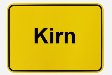 Illustration eines Stadteingangsschildes der Stadt Kirn